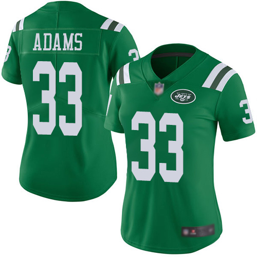 New York Jets Limited Green Women Jamal Adams Jersey NFL Football #33 Rush Vapor Untouchable